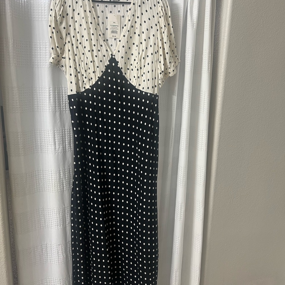 a new day Black & White Polka Dot Maxi Dress - Picture 2 of 6
